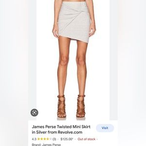 James Perse Twisted Mini Skirt (Never Worn)